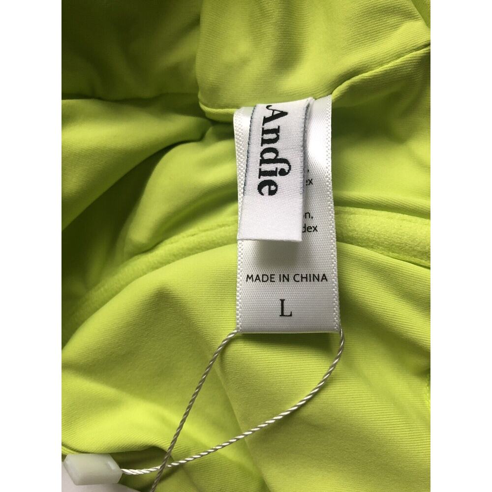 NEW Andie Swim The Bermuda One Piece Swimsuit Neon Yellow Size Large - Picture 9 of 11